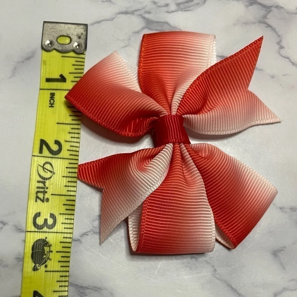 Ribbon bows set of 4 pairs Baby Hairbows Kids Hairclips Headwear Accessories